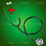 First Aid Stethoscope with Green Background